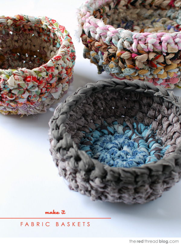 TUTORIAL :: Beginner's crochet  make a fabric basket - We Are Scout