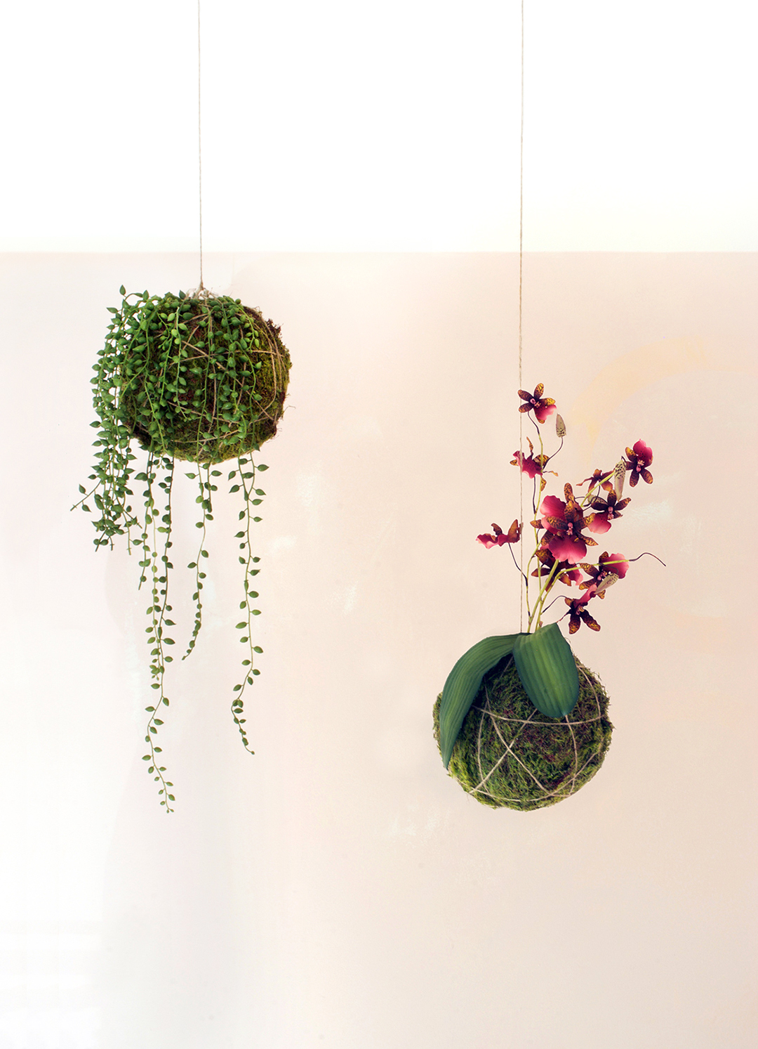 TUTORIAL: DIY Faux foliage hanging string plants - We Are Scout