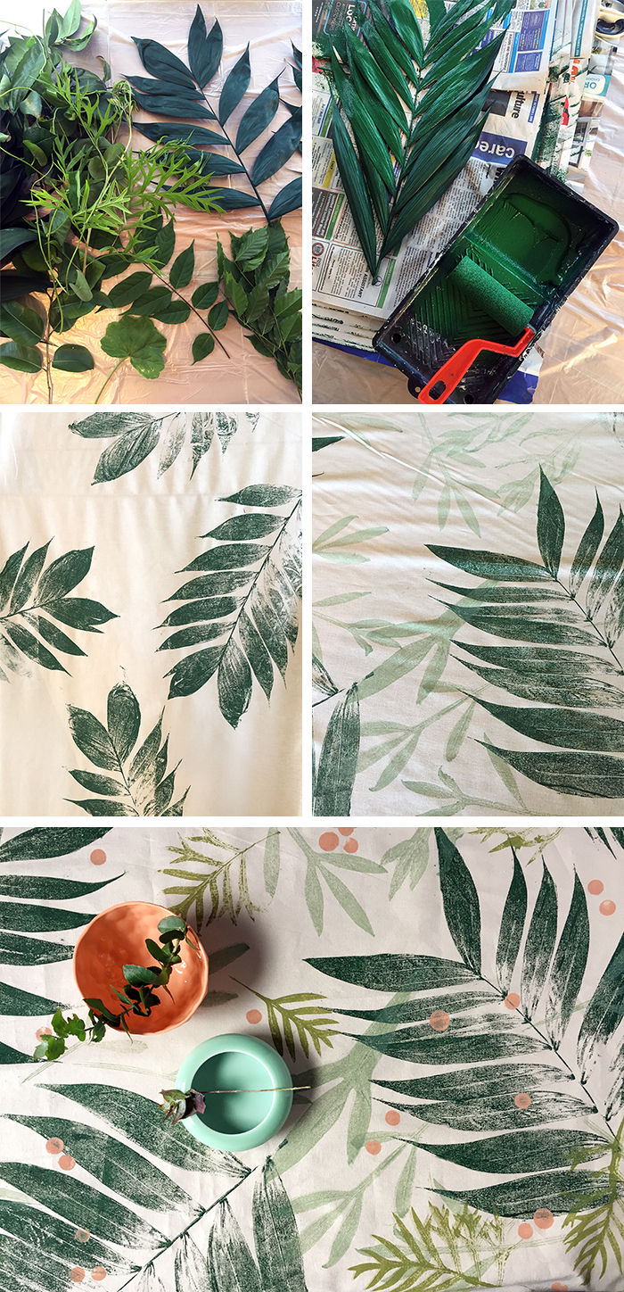 DIY TUTORIAL: How to print with leaves onto fabric - We Are Scout
