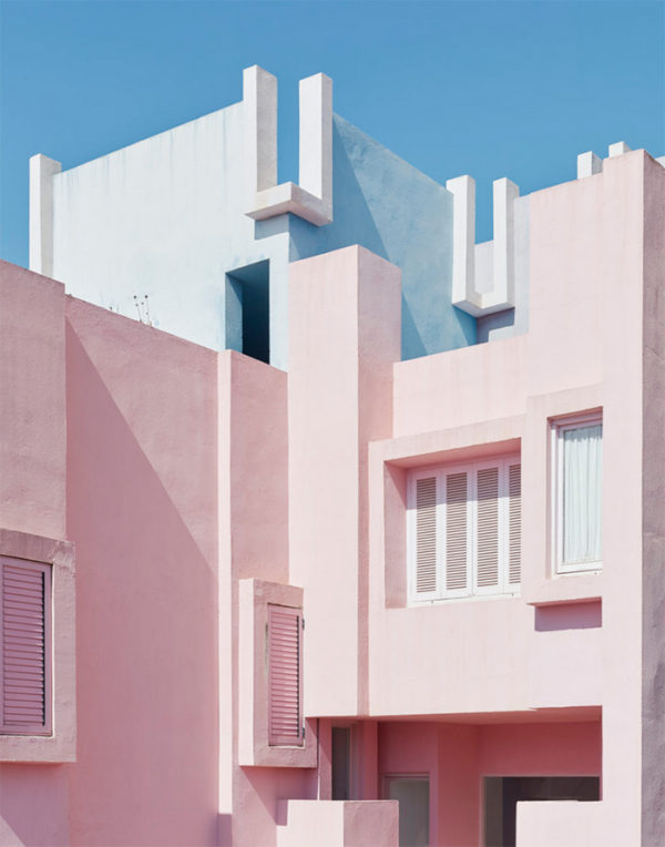 La Muralla Roja in Spain. Architect Ricardo Bofill.