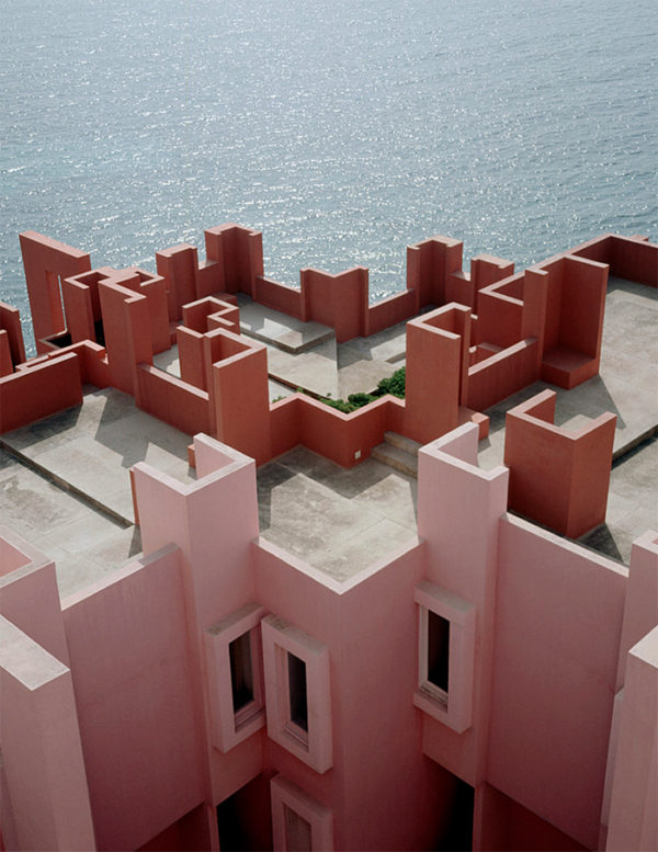 La Muralla Roja in Spain. Architect Ricardo Bofill.